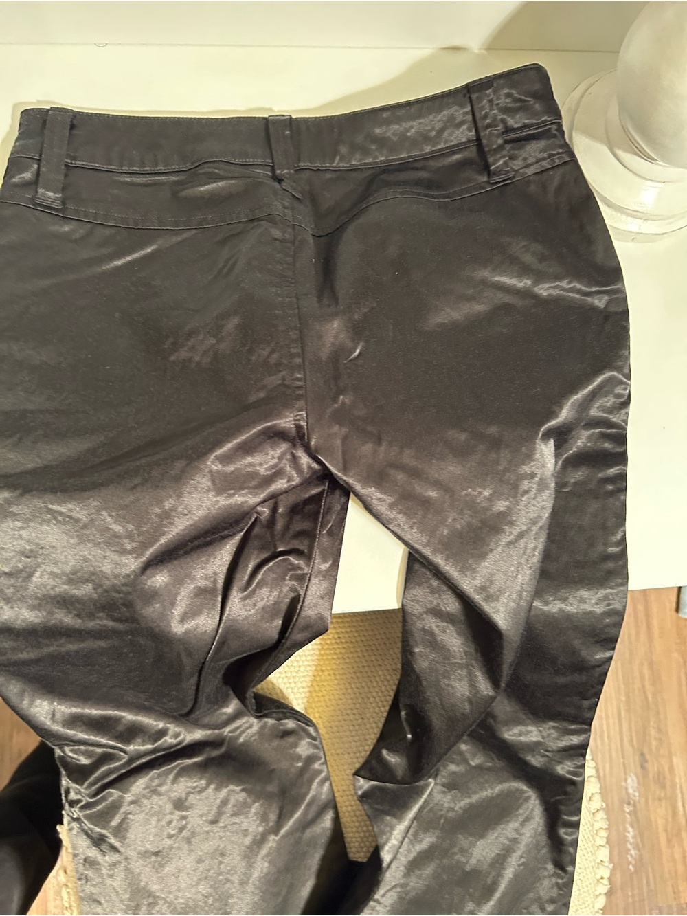 Guess Satin Like  Black Cargo Flare Pants NWOT Rare Vintage 90”s - Picture 13 of 13